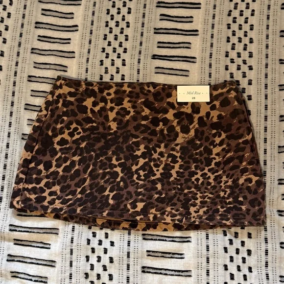 Mid Rise Denim Mini Skort - Picture 2 of 4